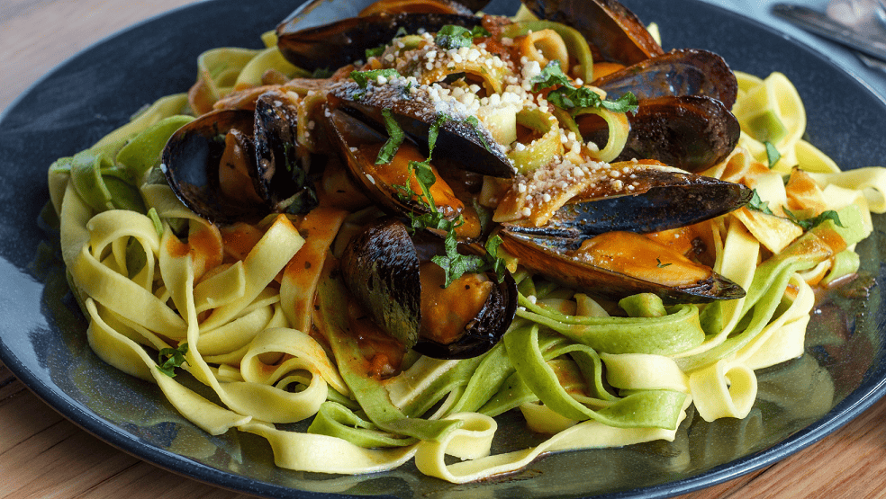 recept voor pasta met mosselen